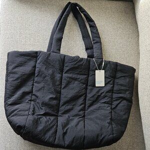Primark Black Quilted Puffer Tote Bag